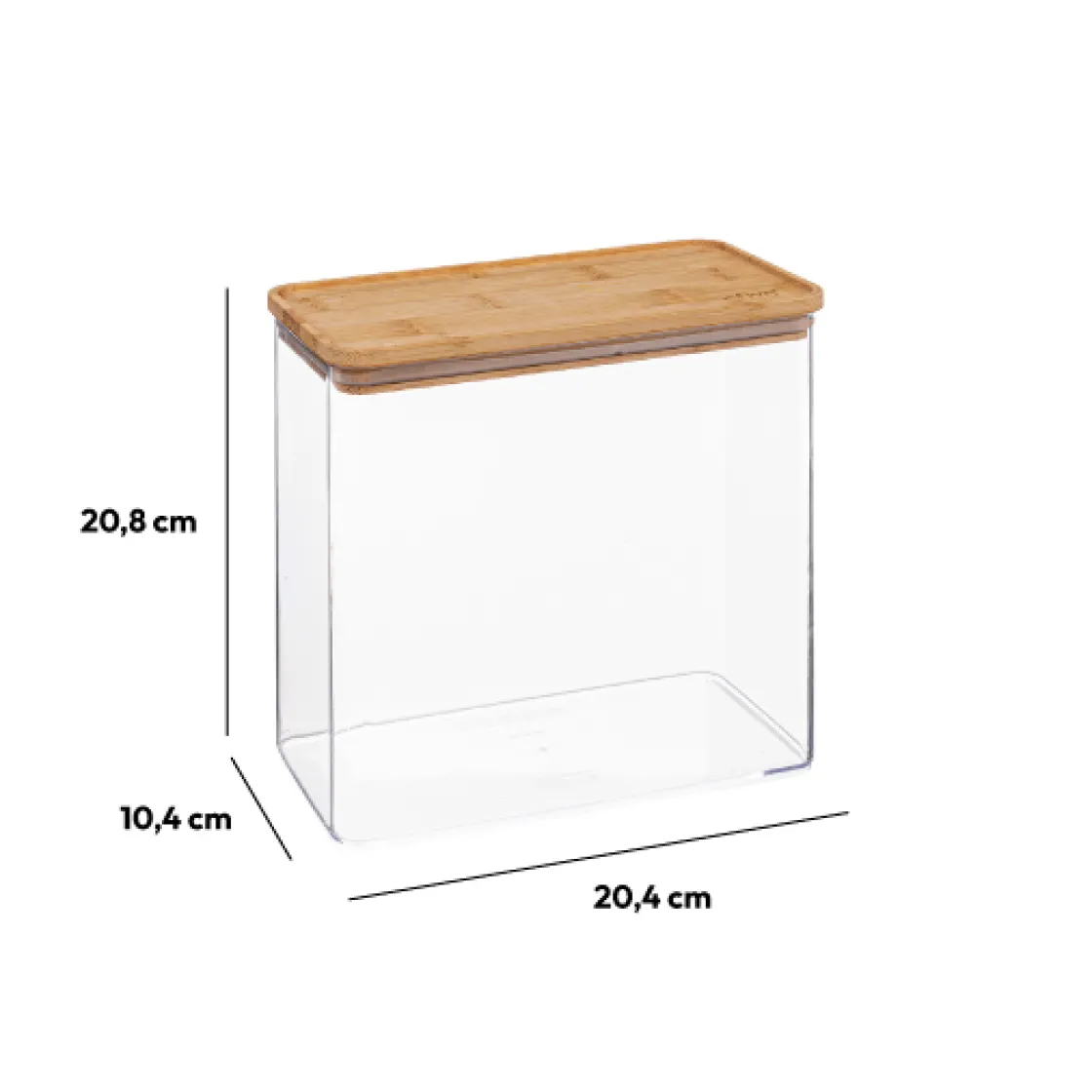 5five Boîte de conservation rect couvercle bambou, 3L