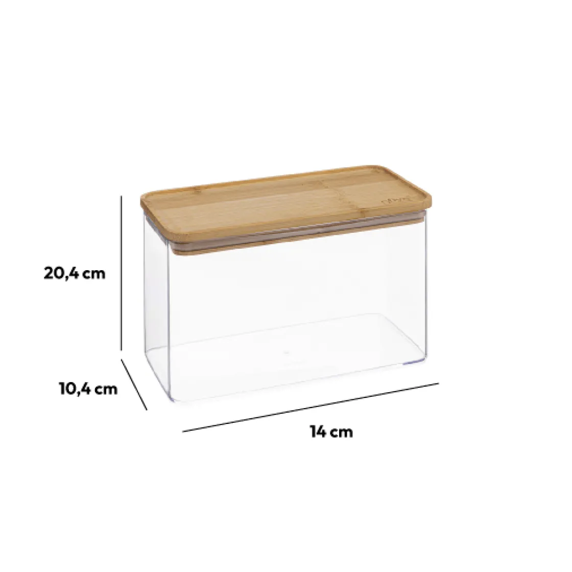 5five Boîte de conservation rect couvercle bambou, 2L