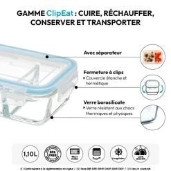 5five Boîte de conservation verre 1,1L