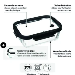 5five Boîte de conservation verre, 1,3L