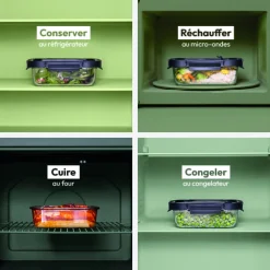 5five Boîte de conservation verre, 1,3L