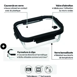 5five Boîte de conservation verre, 0,9L