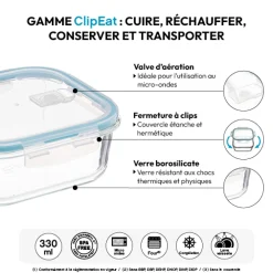 5five Boîte de conservation verre 0,33L