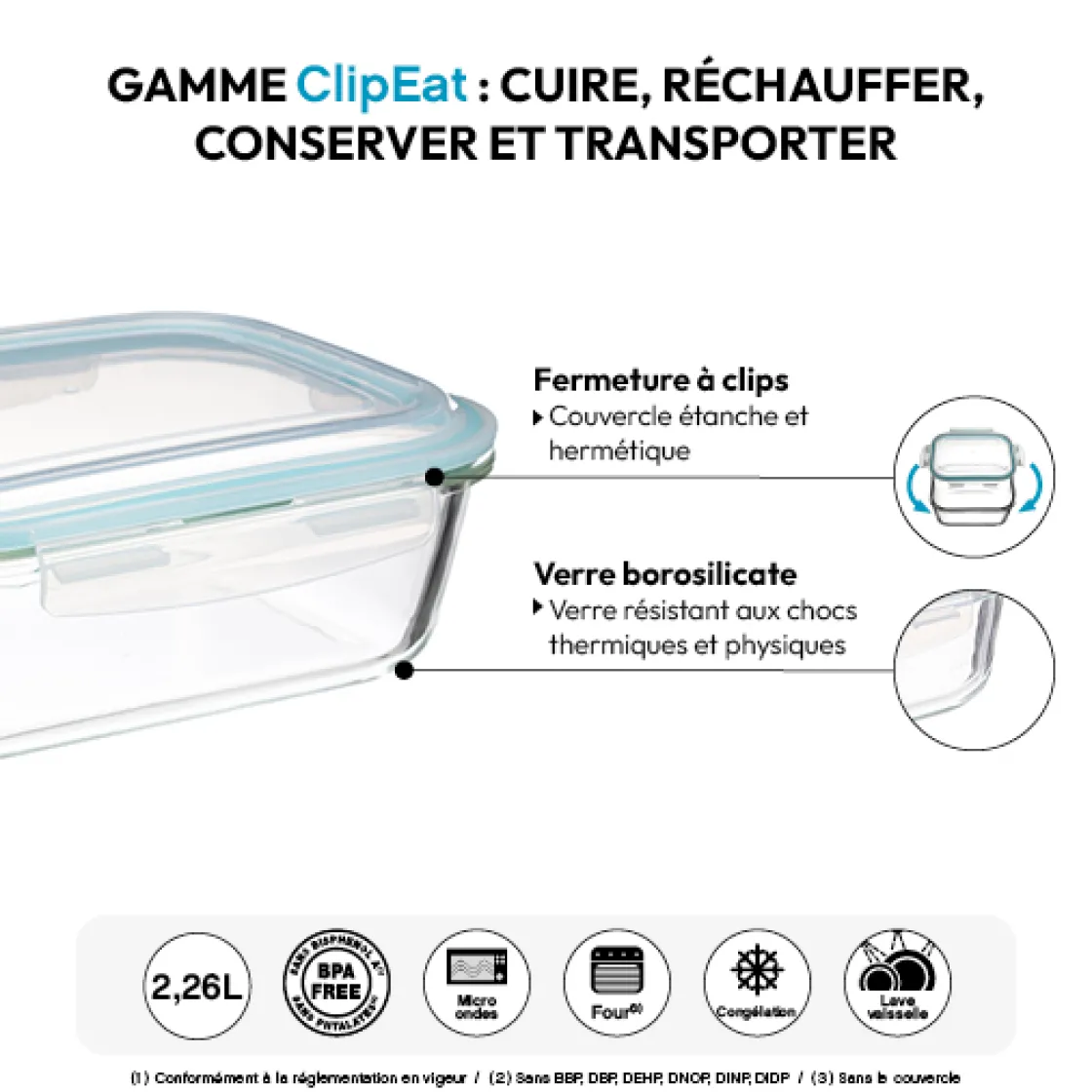 5five Boîte de conservation verre 2,26L