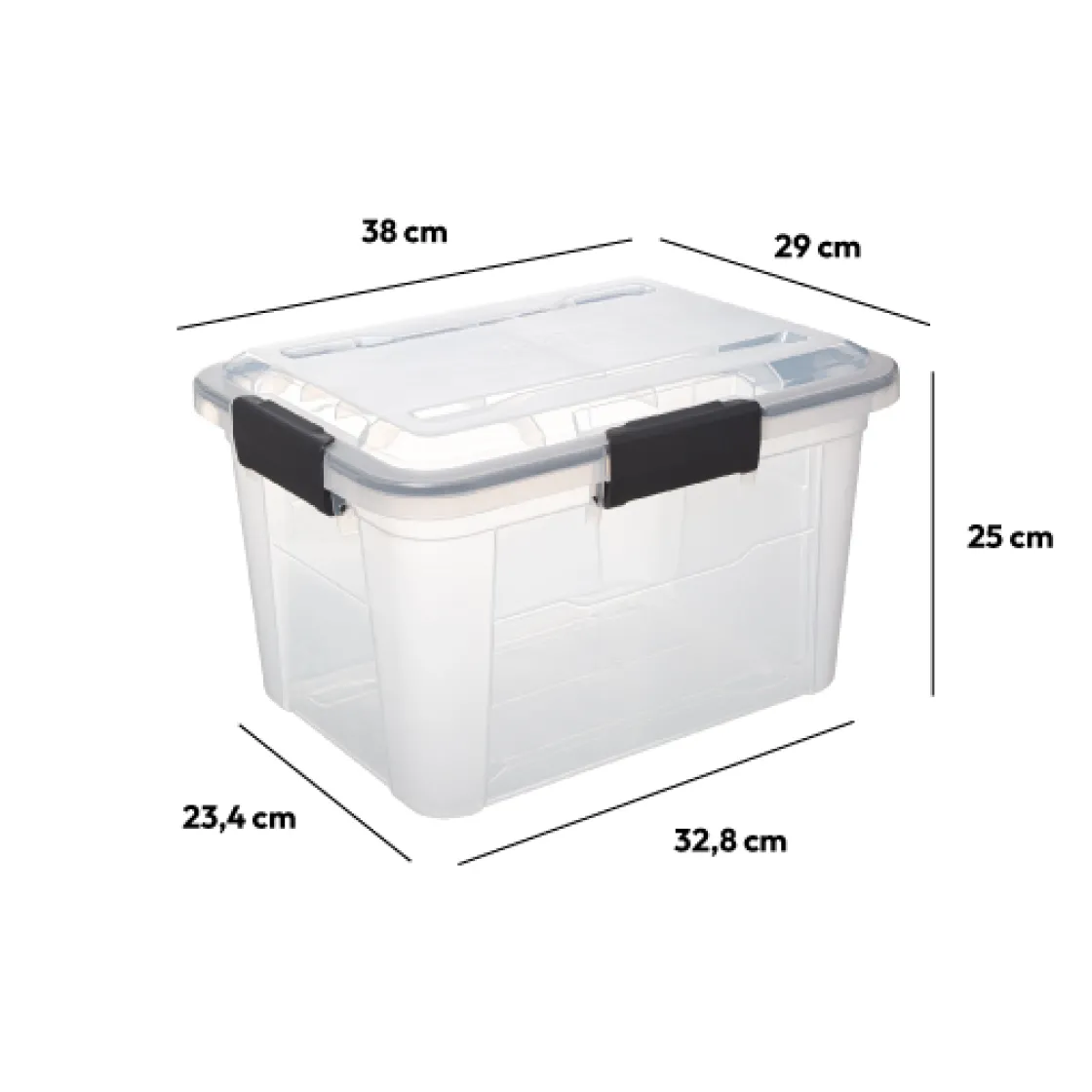 5five Boîte en plastique à clip 18L