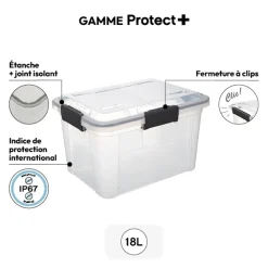 5five Boîte en plastique à clip 18L