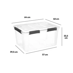 5five Boîte en plastique à clip 75L