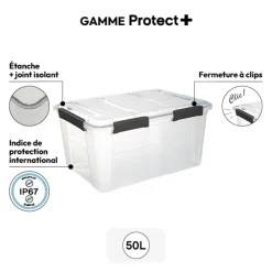 5five Boîte en plastique à clip 50L