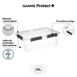 5five Boîte en plastique à clip 32L