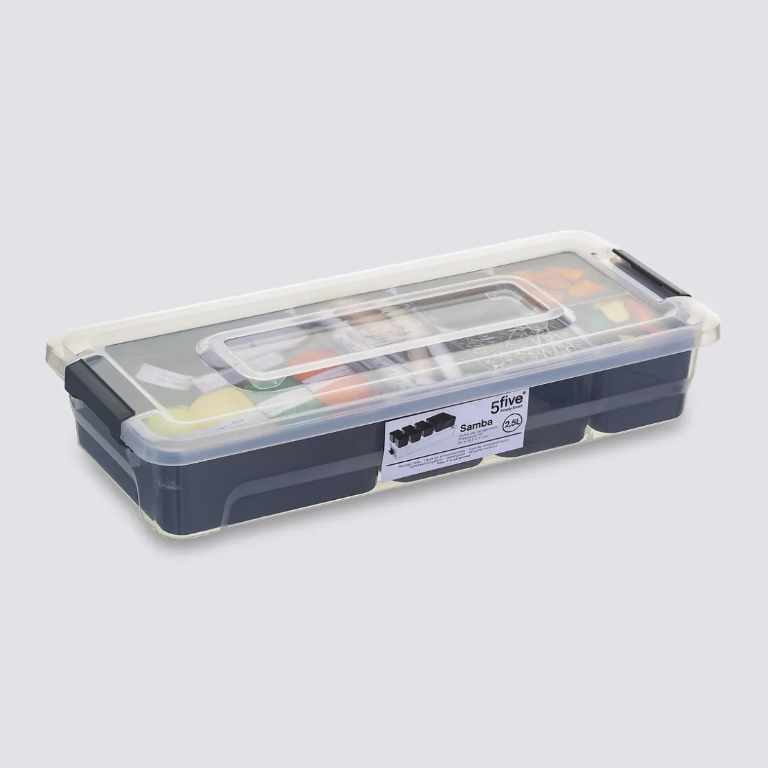 5five Boîte en plastique compartimentée 2,5L