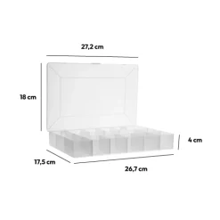 5five Boîte en plastique compartimentée, Grand format