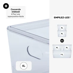 5five Boîte en plastique, 4L