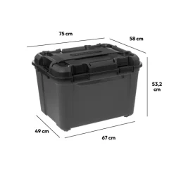 5five Boîte en plastique 160L, Noir