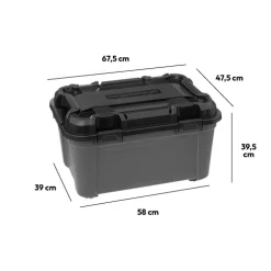 5five Boîte en plastique 80L, Noir