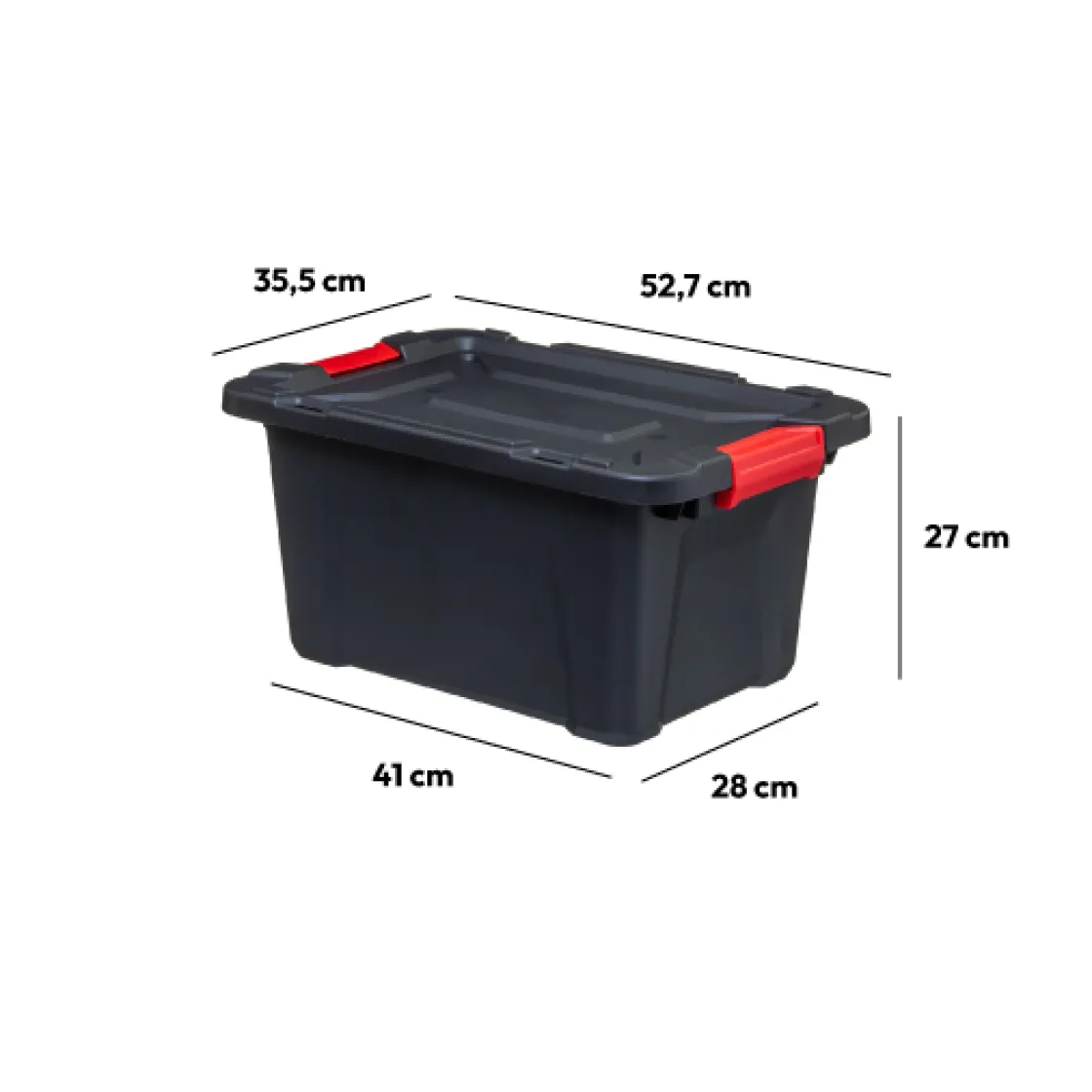 5five Boîte en plastique 30L, Noir