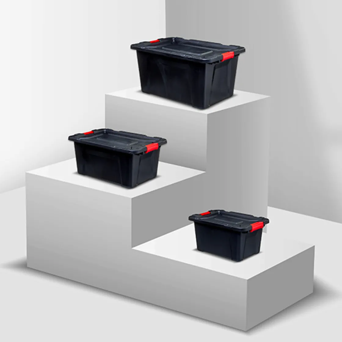 5five Boîte en plastique 55L, Noir