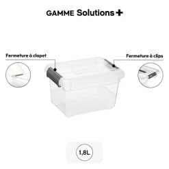 5five Boîte en plastique transparente 1,8L