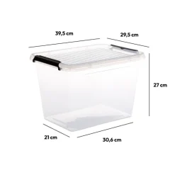5five Boîte en plastique transparente 19L