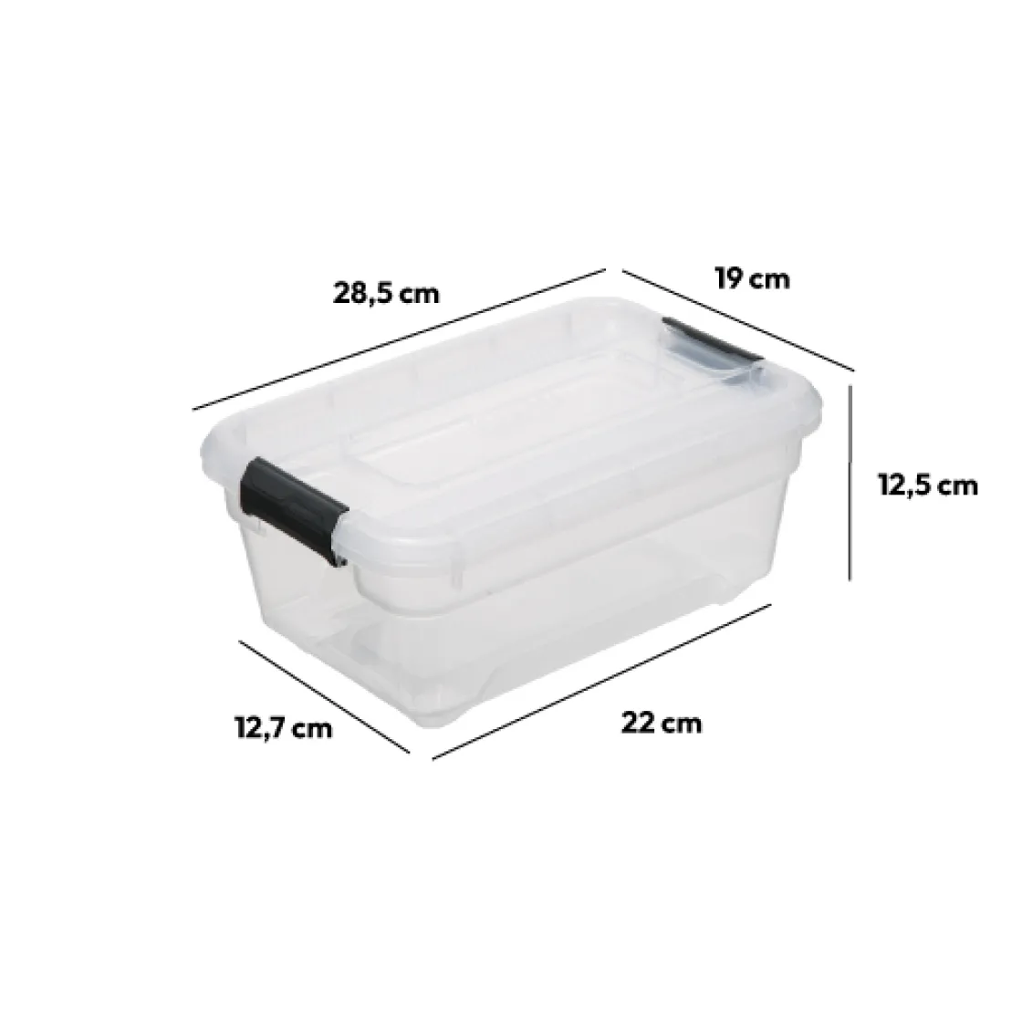 5five Boîte en plastique transparente 4L