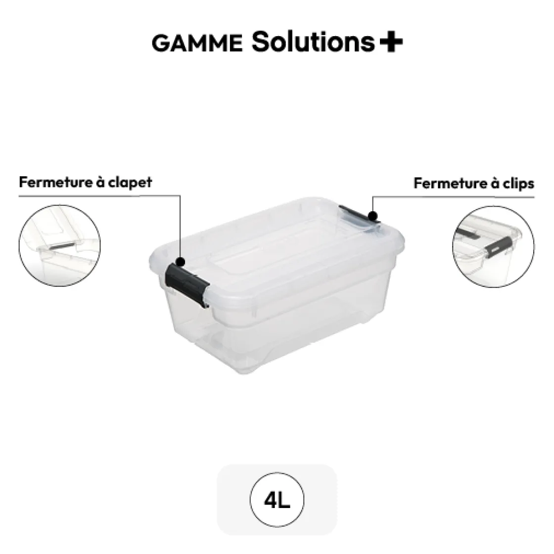 5five Boîte en plastique transparente 4L