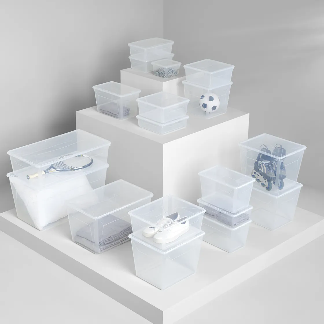 5five Boîte en plastique transparente 17,8L