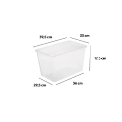 5five Boîte en plastique transparente 17,8L