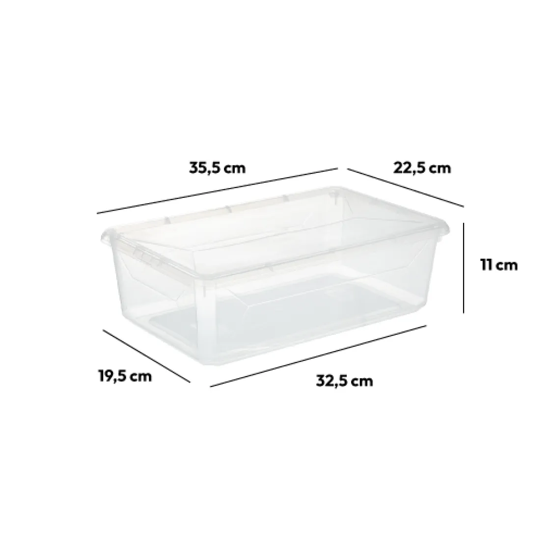 5five Boîte en plastique transparente 6,5L