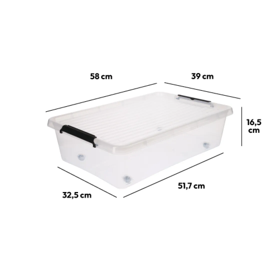 5five Boîte en plastique transparente 22L