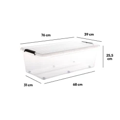5five Boîte en plastique transparente 55L