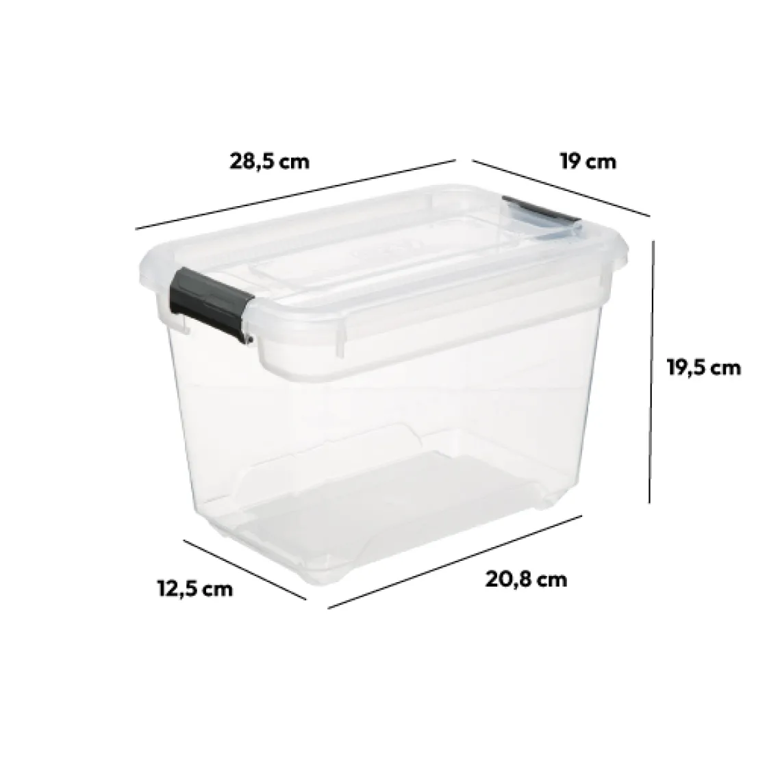 5five Boîte en plastique transparente 6,4L
