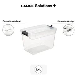 5five Boîte en plastique transparente 6,4L