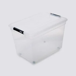 5five Boîte en plastique transparente 80L