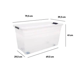 5five Boîte en plastique transparente 83L