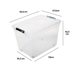 5five Boîte en plastique transparente 100L