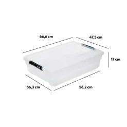 5five Boîte en plastique transparente 38L