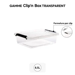 5five Boîte en plastique transparente 8,5L