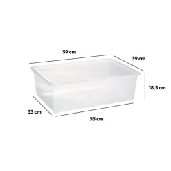 5five Boîte en plastique transparente 32L