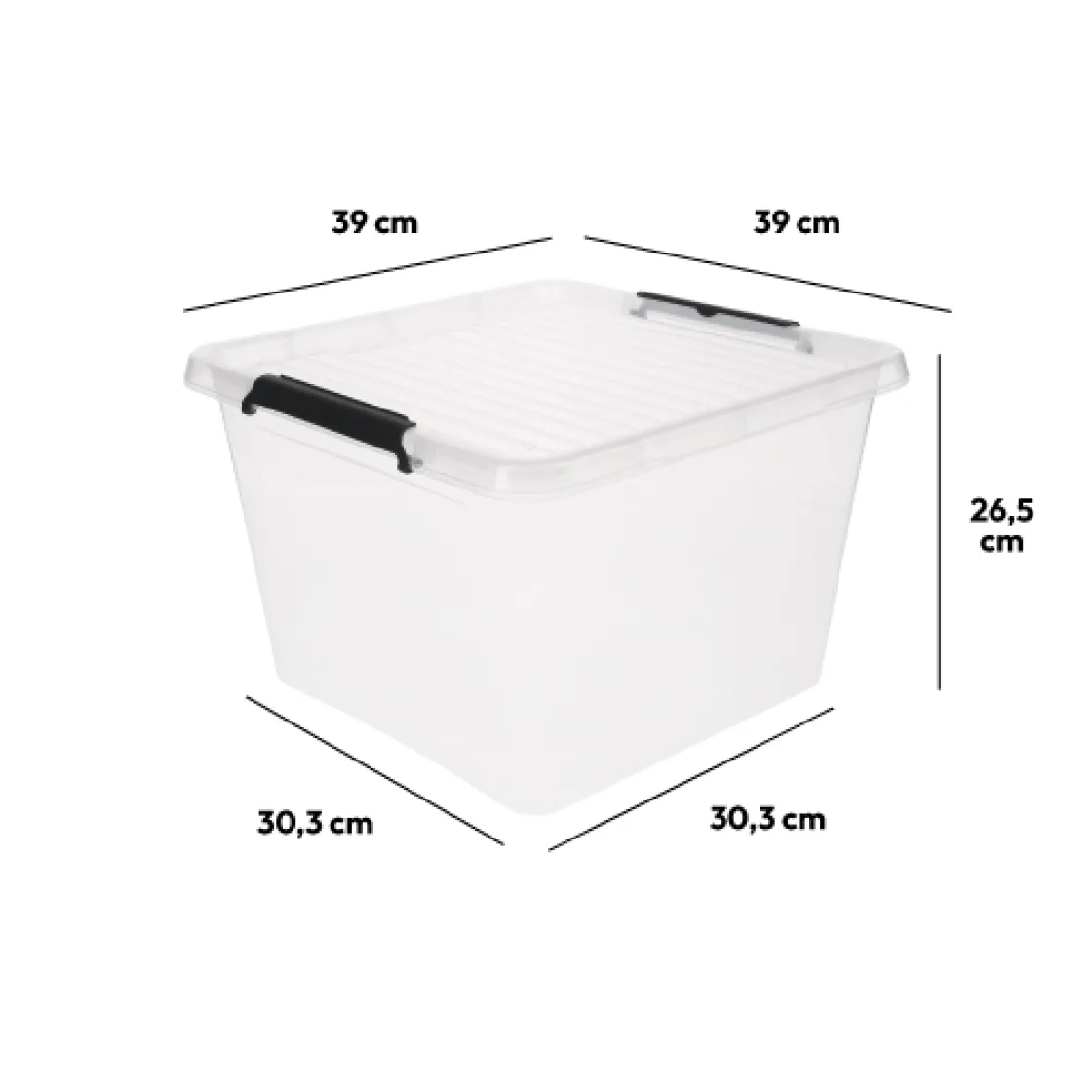 5five Boîte en plastique transparente 32L