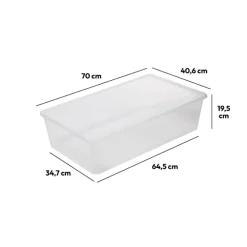 5five Boîte en plastique transparente 43L