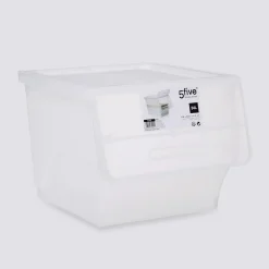 5five Boîte en plastique transparente à ouverture frontale 34L