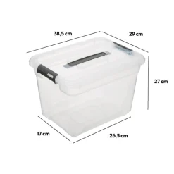 5five Boîte en plastique transparente 18L