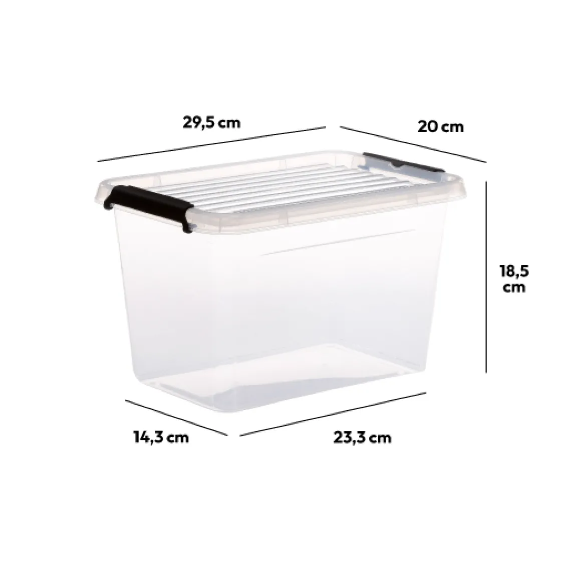 5five Boîte en plastique transparente 6,5L