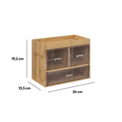 5five Boîte organiseur 3 tiroirs transparents