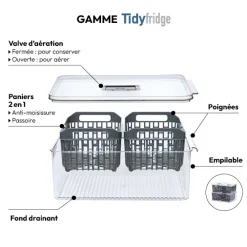5five Boîte organiseur frigo 32x22cm,