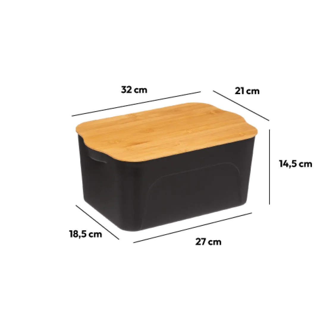 5five Boîte plastique couvercle bambou 6,5L