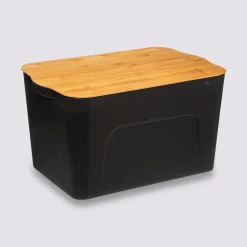 5five Boîte plastique couvercle bambou 24L