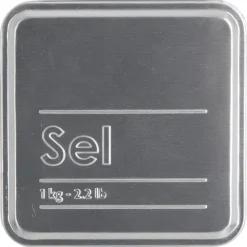 5five Boîte sel 1kg métal, Noir