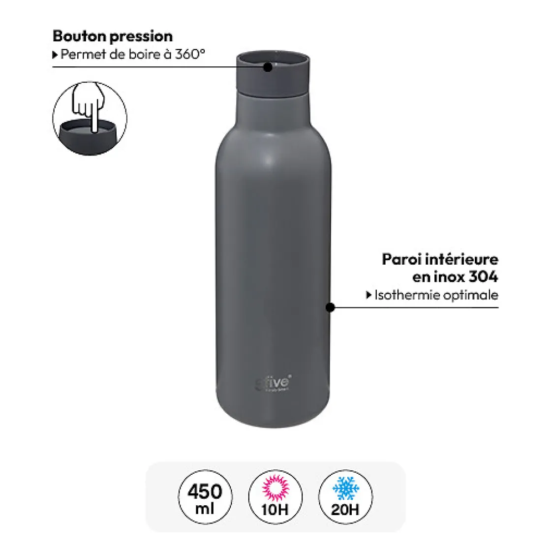 5five Bouteille isotherme 0,45L