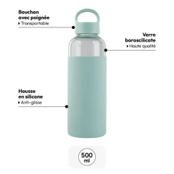5five Bouteille verre et silicone - 0,5L