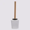 5five Brosse WC en bambou, Blanc